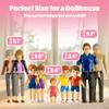 Dollhouse People, Bendable Dollhouse Family Set  9 Poseable Figures Including Grandpa, Grandma, Mom, Dad, Sister, Brother, Cousins, and a Baby Girl  Perfect for Dollhouse Play and Imaginative Fun view 3
