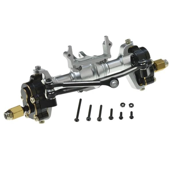 Aluminum Complete PRE-Built Rear AXLE Set for FURITEK Cayman PRO V2 4X4 Spare Part - Remote Control Car, RC Cars, RC Crawler 1/18 Upgrade Parts (HELIIDRECT) (Front)