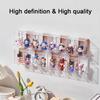 6Pcs Acrylic Display Case for Minifigures,Clear Display Box with ID Card Slot ,Wall Mounted Dustproof Display Cabinet Box for Minifigures(Green) view 3