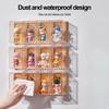 6Pcs Acrylic Display Case for Minifigures,Clear Display Box with ID Card Slot ,Wall Mounted Dustproof Display Cabinet Box for Minifigures(Green) view 4
