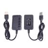 QIXIAMO 7.4V Battery USB Charger Cable with 2 H-3P Connector for Car Rock Crawler FPV rone Quadcopter, 56.5cm, Black view 3