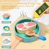 35 PCS Wooden Play Kitchen Accessories, Pretend Play Kitchen Toys for Kids Toddlers, Wooden Play Cooking Set Play Food Cookware Pots Pan Dishes, Gifts for Girls Boy 3 4 5 6 Years Old view 3