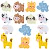 14pcs Animal Pop Fidget Toys Party Favors, Silicone Animal Fidget Sensory Toys Soft Keychain Bubble Popping Toy Packs for Treasure Box Toys Gift Bag Fillers Kids Prize Treasure Box view 1