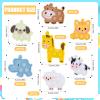 14pcs Animal Pop Fidget Toys Party Favors, Silicone Animal Fidget Sensory Toys Soft Keychain Bubble Popping Toy Packs for Treasure Box Toys Gift Bag Fillers Kids Prize Treasure Box view 2