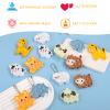 14pcs Animal Pop Fidget Toys Party Favors, Silicone Animal Fidget Sensory Toys Soft Keychain Bubble Popping Toy Packs for Treasure Box Toys Gift Bag Fillers Kids Prize Treasure Box view 4