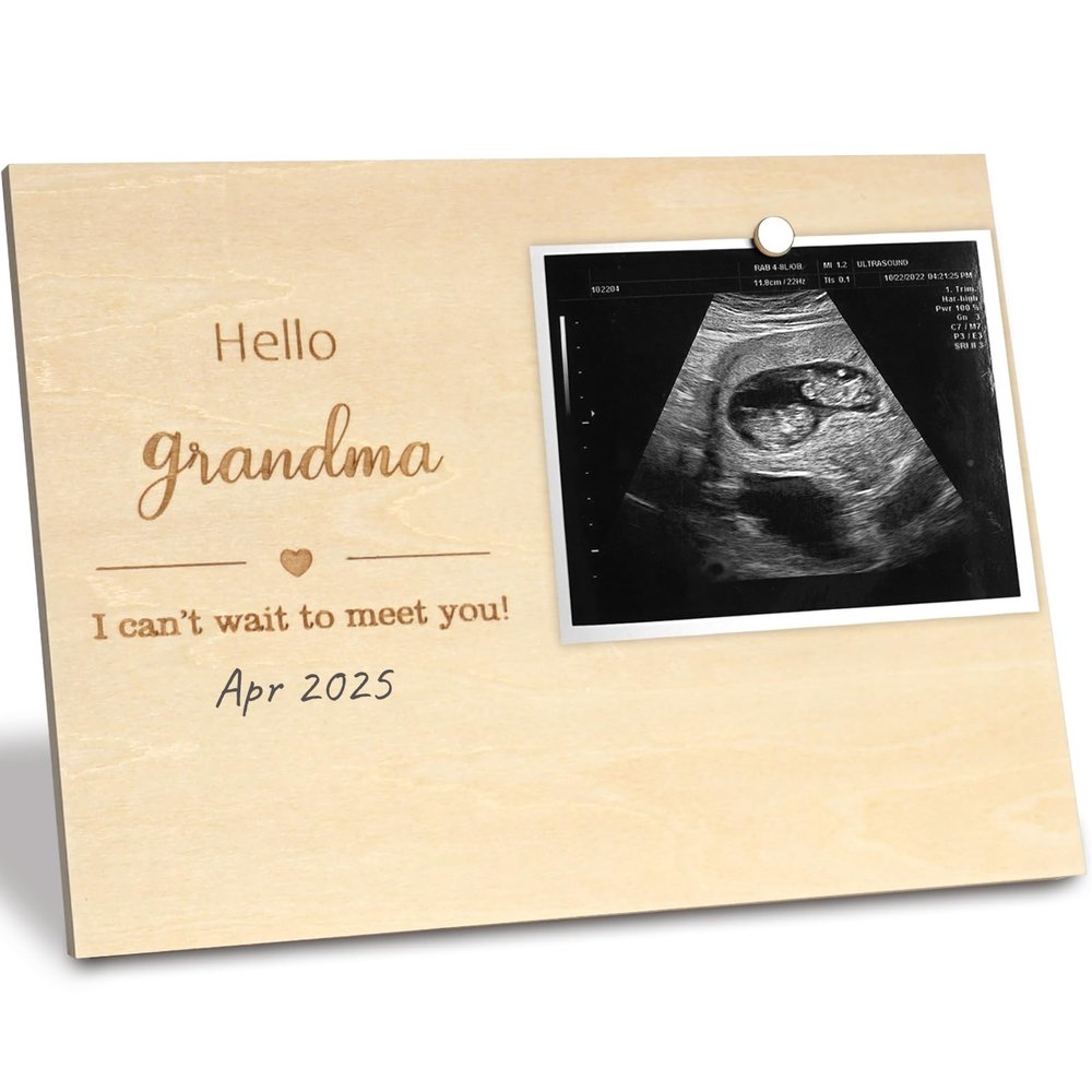 HAMUIERS Pregnancy Announcement for Grandma & Great Grandma, Baby Sonogram Picture Frame, Ultrasound Picture Frames, Baby Announcement Ideas