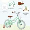 BABY JOY Kids Bike, 14 Inch Girls Bike w/Removable Basket (Mint Green) view 4