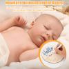 Baby Announcement Sign Plate, 5.9in Wooden Newborn Disc Board with Ink Pad for Hand & Footprints Hello Birth Plaque Gift for World New Parents Nursery Photo Prop Baby Disc Circle (Black) view 4