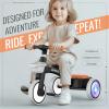 SEREED Colorful Lighting Toddler Tricycle for 2-5 Years Old Boys, Adjustable Seat&Handlebar Trike, Removable Basket, Birthday Gift Idea for Kids Ages 2+ (Black) view 2