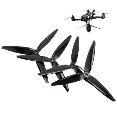 4PCS Drone Propeller, 7 inch Propellers Replacement for Drone, 180mm Propellers 3 Blade High Speed for 7 inch FPV Drone Frames. Black