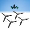 4PCS Drone Propeller, 7 inch Propellers Replacement for Drone, 180mm Propellers 3 Blade High Speed for 7 inch FPV Drone Frames. Black view 4