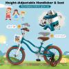 BABY JOY Kids Bike, 12 Inch Girls Bike w/Removable Basket (Turquoise) view 2