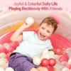 FHRILEK Ball Pit Balls-Star Ball Pit Balls for Kids,Plastic Balls for Ball Pit, Crush Proof Play Balls BPA Free Non-Toxi (Pink+Milky White+Transparent, 170PCS) view 4
