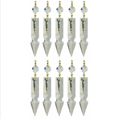 20pc Chandelier Crystal Prisms Clear Medium Arrowhead
