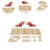 Colaxi Wooden Train Tracks,Wooden Toy for Kids,Developing Educational Toy,24 Pieces Railway Accessories for Preschool,Boys,Children view 2
