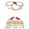 Colaxi Wooden Train Tracks,Wooden Toy for Kids,Developing Educational Toy,24 Pieces Railway Accessories for Preschool,Boys,Children view 3