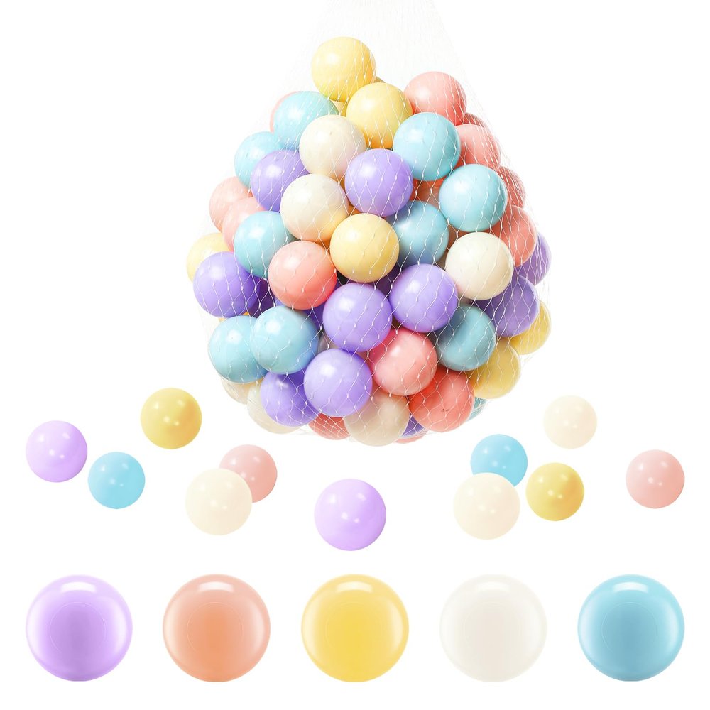 FHRILEK Ball Pit Balls, Safe Non-Toxic BPA-Free Crush-Proof Plastic Balls for Toddlers, Kid's Birthday & X-mas Gift, for Indoor Playpens/Party Decorations/Amusement Activities(170 Count & 5 Colors)