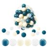 FHRILEK Ball Pit Balls-Star Ball Pit Balls for Kids,Plastic Balls for Ball Pit, Crush Proof Play Balls BPA Free Non-Toxi (Morandi Blue-Creamy White-Transparent, 100PCS) view 1