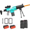 Automatic Toy Gun for Nerf Guns Bullets - 3 Modes Toy Foam Blasters with Bipod, 2 Magazine Clips, 100 Bullets, Automatic Machine Gun for Boys Kids Age 6-12, Gifts for Birthday Christmas view 1