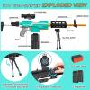 Automatic Toy Gun for Nerf Guns Bullets - 3 Modes Toy Foam Blasters with Bipod, 2 Magazine Clips, 100 Bullets, Automatic Machine Gun for Boys Kids Age 6-12, Gifts for Birthday Christmas view 3