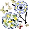 100pcs Capri Lemon Party Plates - Blue & Yellow Lemon Theme Decorations (9" & 7" Plates) view 2