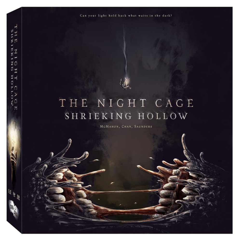 The Night Cage Expansion The Shrieking Hollow by Smirk & Dagger  Tile Placement Cooperative Board Game with New Threats and Challenges  for Ages 14+, 1 to 5 Players & 40 to 60 Min Playtime