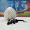 3D Printed Baby Dragon with Dragon Egg, 6" Articulated Back and White Cherry Blossom Baby Dragon, Home Decor Executive Desk Toys,Fidget Toys for Autism/ADHD BD004-BW view 4