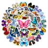 Assorted Butterfly Stickers 50pcs Waterproof Vinyl Decals for Journals, Water Bottles, Laptops, Kindle - Versatile Decorative Stickers for Crafts & Rewards view 1