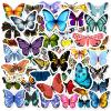 Assorted Butterfly Stickers 50pcs Waterproof Vinyl Decals for Journals, Water Bottles, Laptops, Kindle - Versatile Decorative Stickers for Crafts & Rewards view 2