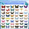 Assorted Butterfly Stickers 50pcs Waterproof Vinyl Decals for Journals, Water Bottles, Laptops, Kindle - Versatile Decorative Stickers for Crafts & Rewards view 3