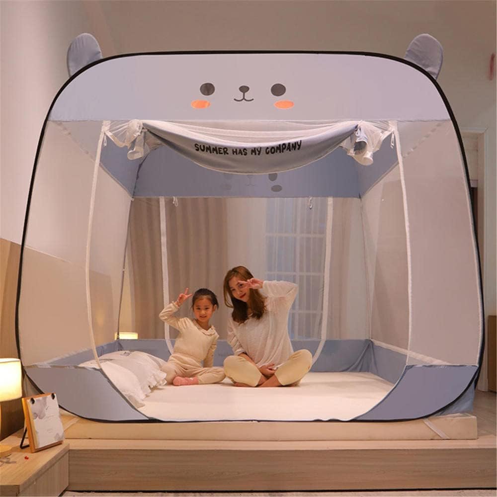 RhLLvJ Portable Folding Mosquito Net, Bed Mosquito Net Portable Tent Mosquito Net for Travelling and Holidays(B,2.0 * 2.2m)