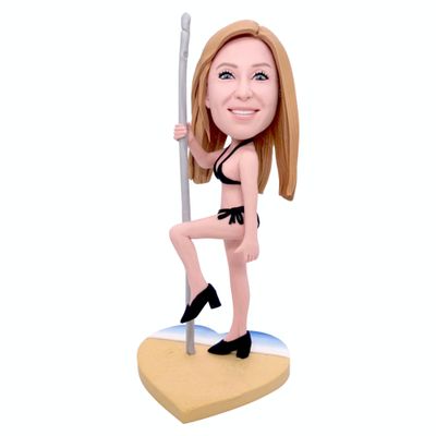 Customized Bobblehead Sculpture Pole Dance BobbleHead Sculpture Based On Photos Handmade Personalized Sculpture Gift for Friend or Lover