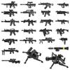 MaozyHomie 25 Pcs Weapons Pack Military Toy Soldiers Figures Army Equipment Toy Set - Gear Sets Pieces Weapon Battle Building Blocks Compatible with Major Brand, 3 Years Old and up view 1