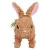 Hopearl Hopping Rabbit with LED Ears Carrot Backpack Interactive Plush Bunny Toy with Sounds Animated Walking Wiggle Light up Ears Twitch Nose Gift for Toddlers, Brown, 7'' view 2