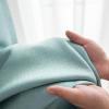 Daesar Blackout Curtains Bedroom 2 Panel, Polyester Grommet Window Curtains 42" W x 62" H Drapes Solid Color Check Texture Light Green Blackout Curtains for Living Room view 3