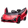 Aosom 12V Ride on Car, Lamborghini SIAN Licensed Battery Powered Electric Car for Kids with Remote Control, Horn, Music, & Headlights, Red view 1