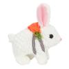 Hopearl Hopping Rabbit with LED Ears Carrot Backpack Interactive Plush Bunny Toy with Sounds Animated Walking Wiggle Light up Ears Twitch Nose Gift for Toddlers, White, 7'' view 3