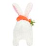 Hopearl Hopping Rabbit with LED Ears Carrot Backpack Interactive Plush Bunny Toy with Sounds Animated Walking Wiggle Light up Ears Twitch Nose Gift for Toddlers, White, 7'' view 4