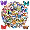 100 Assorted Butterfly Stickers - Waterproof Vinyl Decals for Journals, Water Bottles, Laptops, Kindle - Versatile Decorative Stickers for Crafts & Rewards view 1