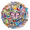 100 Assorted Butterfly Stickers - Waterproof Vinyl Decals for Journals, Water Bottles, Laptops, Kindle - Versatile Decorative Stickers for Crafts & Rewards view 2