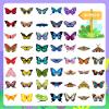 100 Assorted Butterfly Stickers - Waterproof Vinyl Decals for Journals, Water Bottles, Laptops, Kindle - Versatile Decorative Stickers for Crafts & Rewards view 3