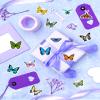 100 Assorted Butterfly Stickers - Waterproof Vinyl Decals for Journals, Water Bottles, Laptops, Kindle - Versatile Decorative Stickers for Crafts & Rewards view 4