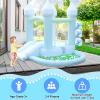 FOOING Blue Bounce House, Inflatable Bounce House with Air Blower, Jumping Castle Bounce House with Ball Pit for Party, Wedding, Backyard Easy to Set Up, Safe for Family view 4