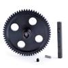 DAYUDDRICAR 62T Reduction Gear Spare Part for WLtoys 12428/12423 1/12 RC Car Crawler/Short Course Truck Upgrade Accessories (Black, Alloy Steel, 62 Teeth, 51mm Diameter, 3.3mm-5mm Shaft, 2x7.7mm Pins) view 1