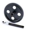 DAYUDDRICAR 62T Reduction Gear Spare Part for WLtoys 12428/12423 1/12 RC Car Crawler/Short Course Truck Upgrade Accessories (Black, Alloy Steel, 62 Teeth, 51mm Diameter, 3.3mm-5mm Shaft, 2x7.7mm Pins) view 3