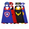 Kids Capes and Masks Boys Girls Costumes for Halloween Christmas Cosplay Dress Up (Blue-4pcs) view 1