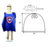 Kids Capes and Masks Boys Girls Costumes for Halloween Christmas Cosplay Dress Up (Blue-4pcs) view 2