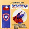 Kids Capes and Masks Boys Girls Costumes for Halloween Christmas Cosplay Dress Up (Blue-4pcs) view 3