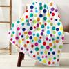 Baby Blanket for Girls Boys, 40x30 Inches Soft Baby Flannel Blankets with Clolrful Rainbow Polka Dots Pattern, Warm Blanket Bed Throws for Newborn, Infant, Babies, Colorful view 2