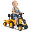 Licensed Caterpillar Ride on Tractor by OLAKIDS, 2 in 1 Ride on Push Car with Detachable Trailer, Headlight, Horn, Rake, Shovel, Foot to Floor Walker Toy Sliding Truck Gift for Kids Toddler view 1